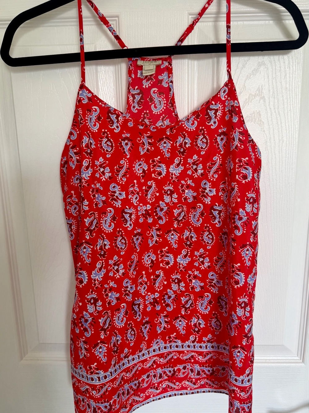 J. Crew Paisley Print Racerback Tank Top